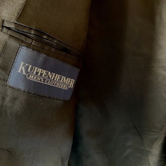 Kuppenheimer Executive Wool Blazer Men's 44R Solid Gray Suit Jacket Sport Coat‎ - Picture 7 of 10